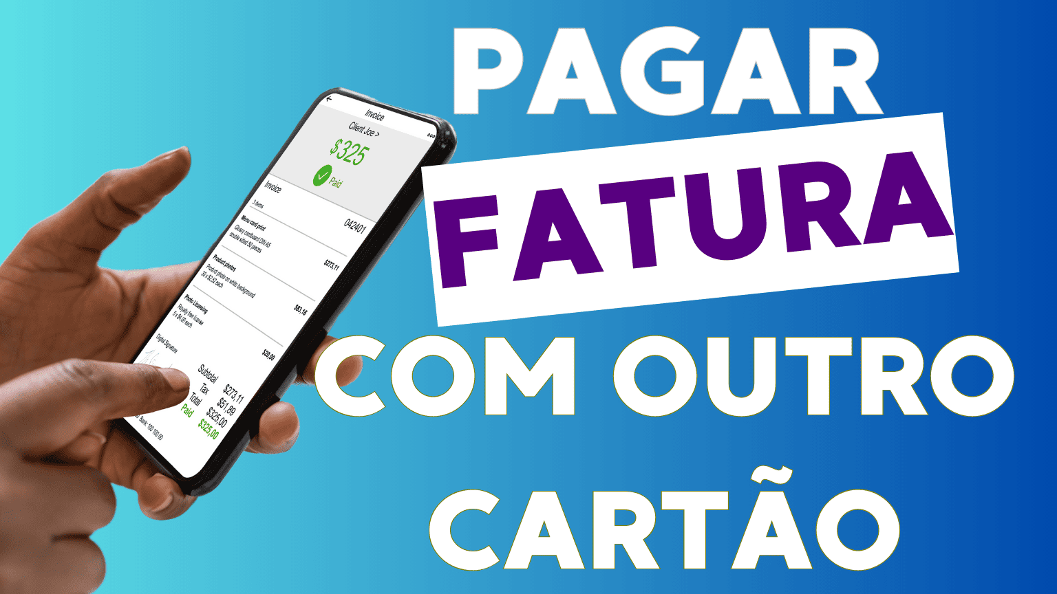 Posso pagar a fatura do cartão com outro cartão?